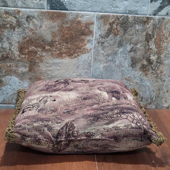 African Animal Scene Cushion Cover Tapestry Stuffed Pillow Decorative - Picture 11 of 11